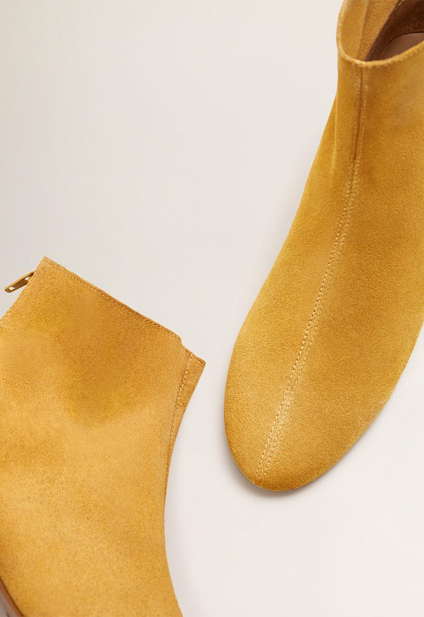 MANGO - Marsela 1 suede ankle boot - yellow