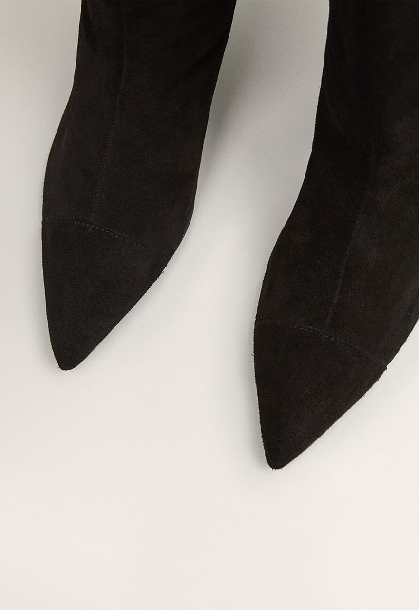 MANGO - Ruth suede boot - black