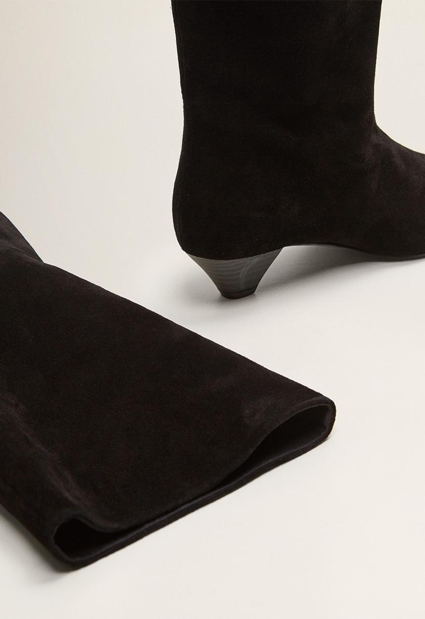 MANGO - Ruth suede boot - black