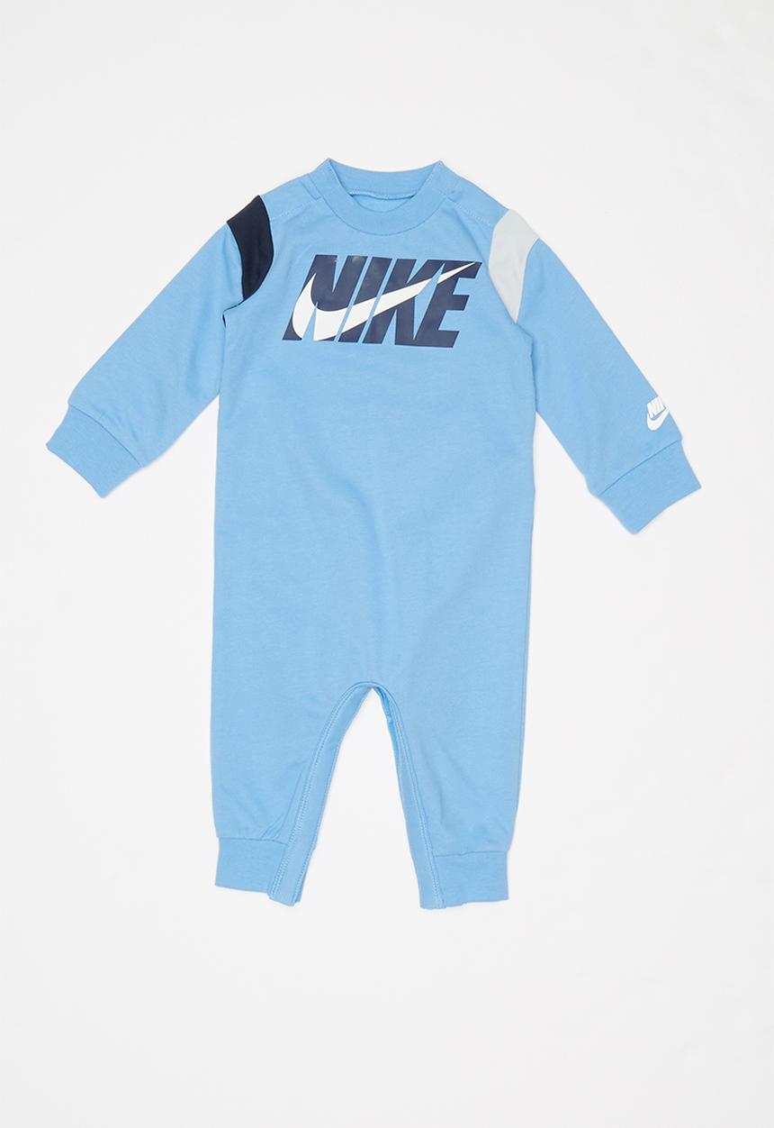 Nike - Nike baby colour block coverall - blue