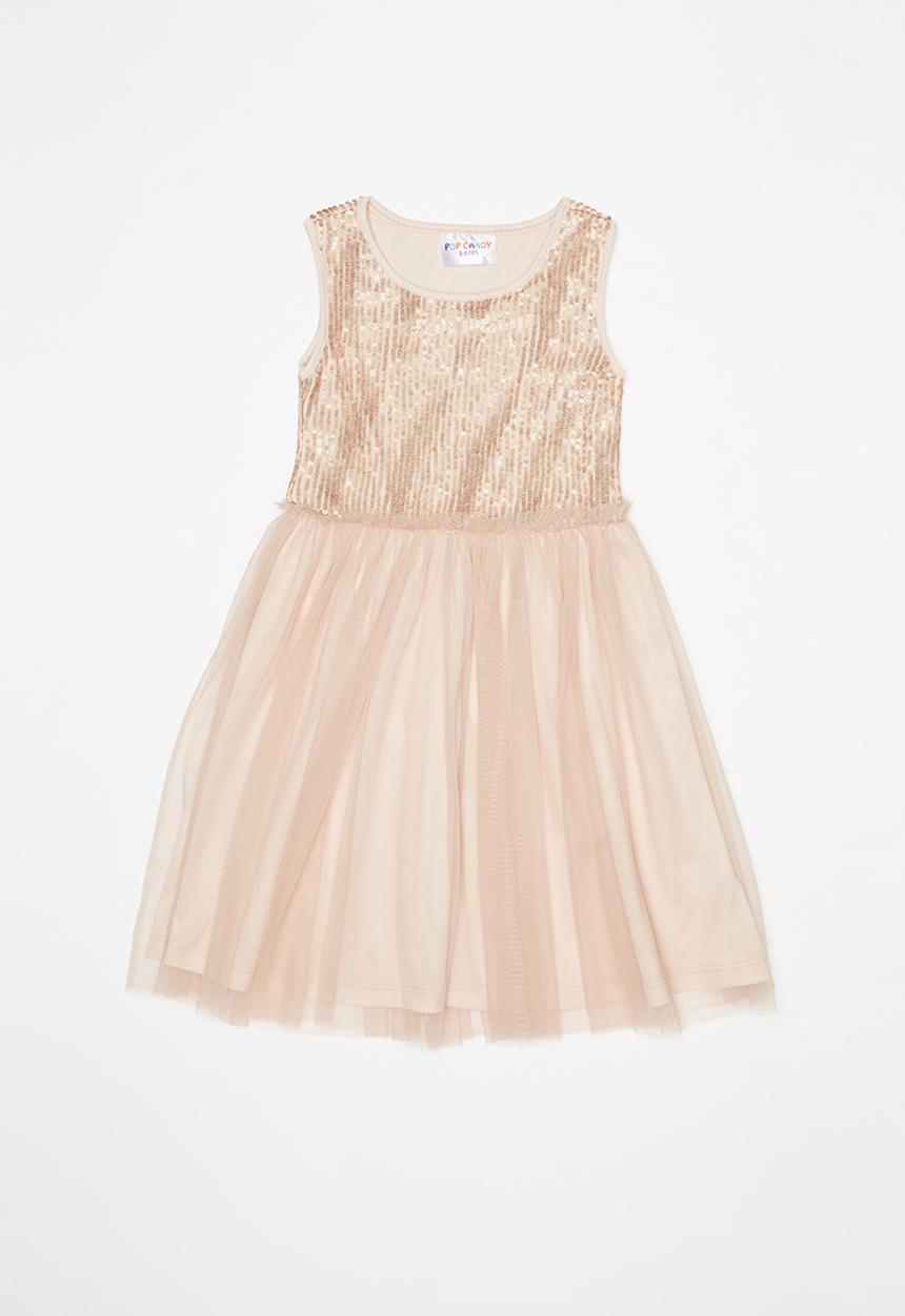 Pop Candy - Sequin combo party dress - pink