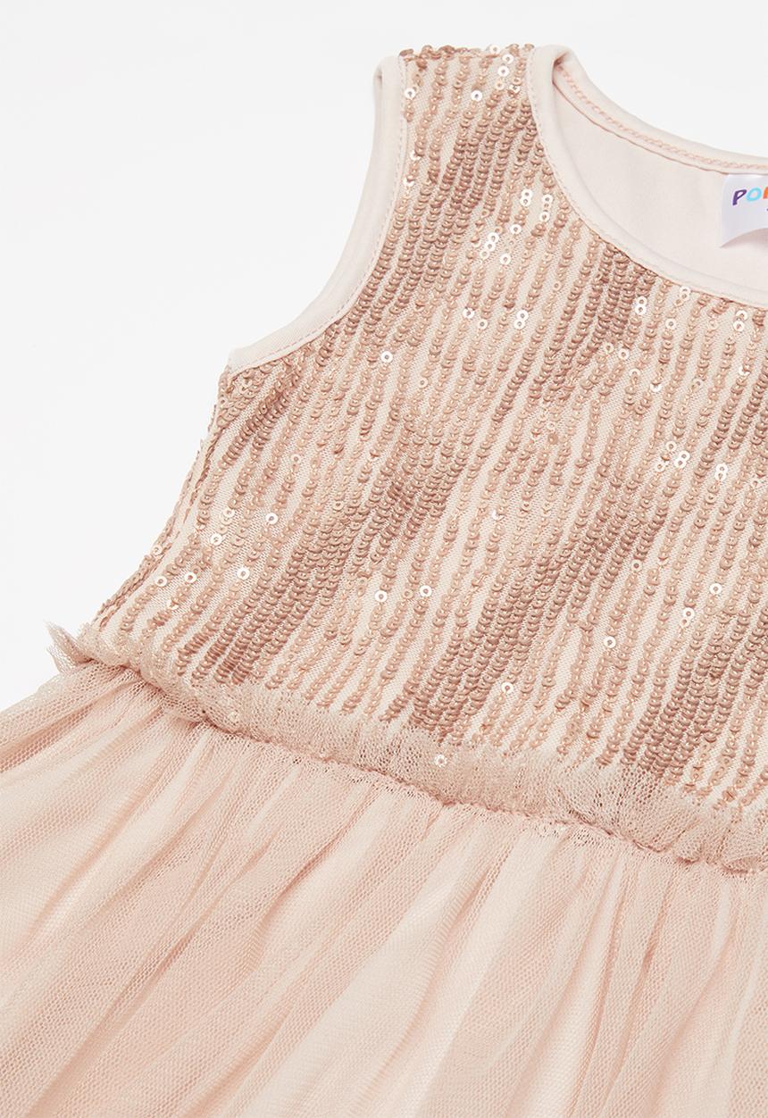 Pop Candy - Sequin combo party dress - pink
