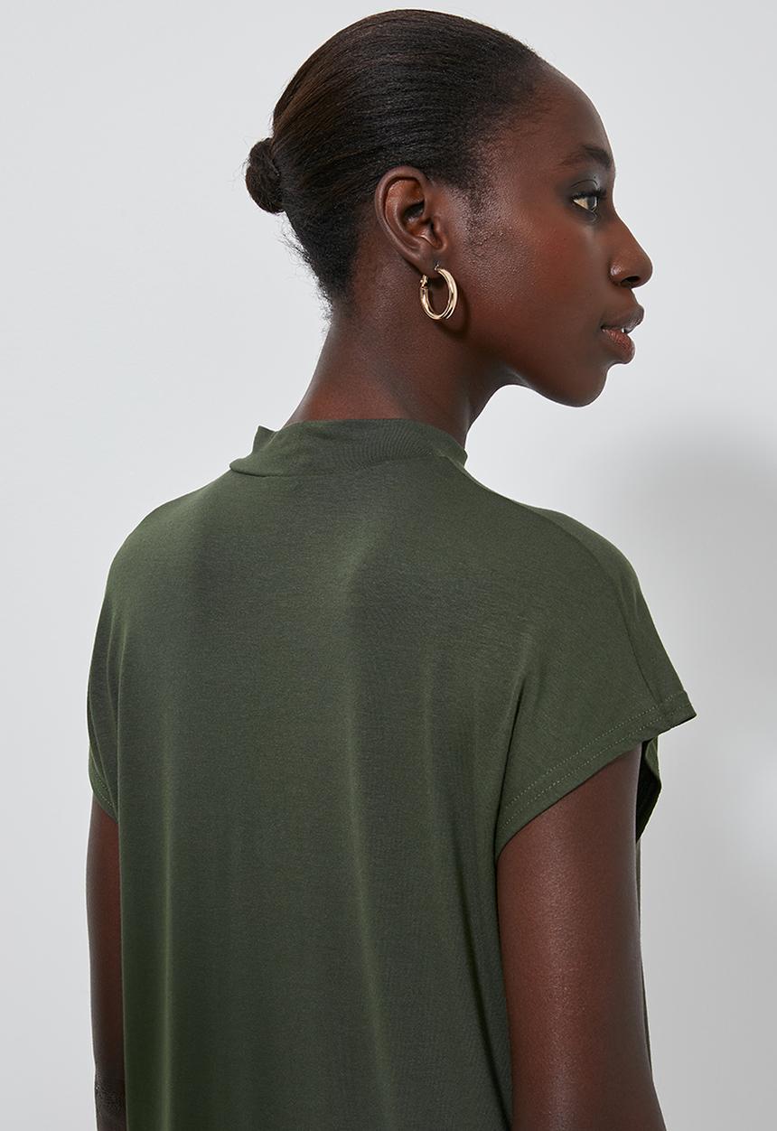 Superbalist - High neck soft feel tee - khaki