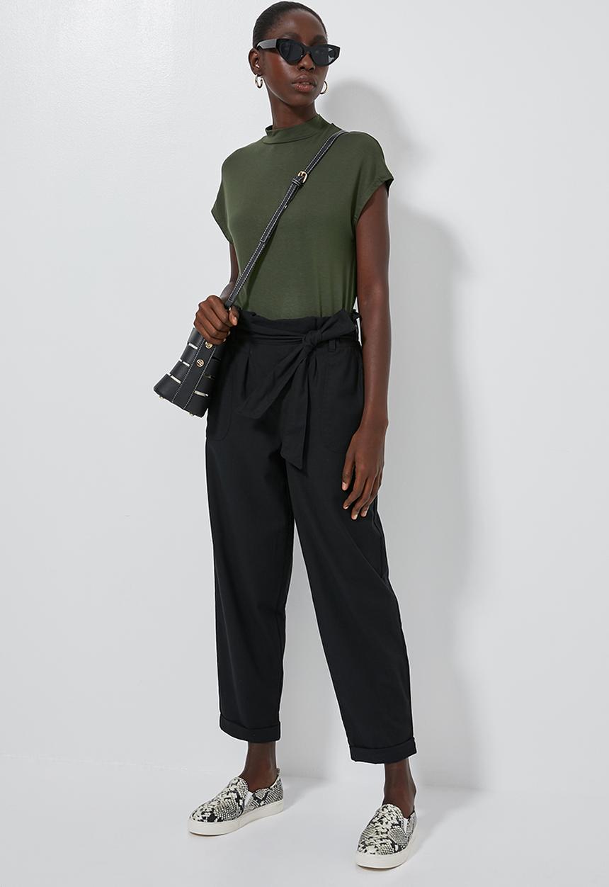 Superbalist - High neck soft feel tee - khaki