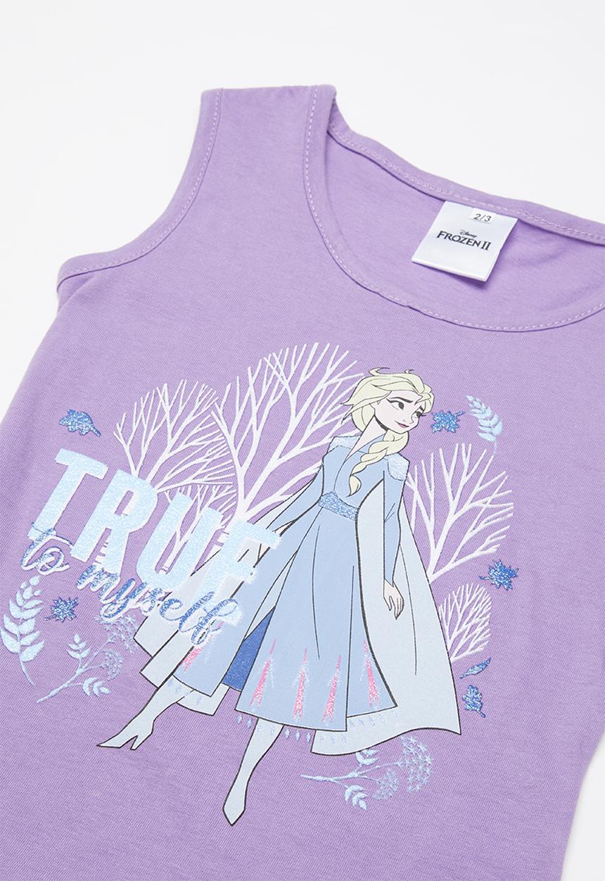 Pop Candy - Girls tie front frozen tee - purple