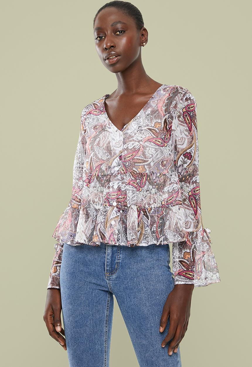 Superbalist - Sheer gypsy blouse - multi 