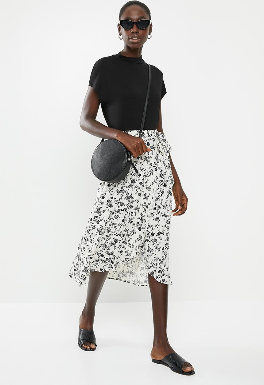 New Look - Louisa wrap midi skirt - cream
