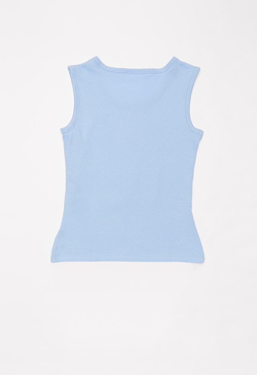 Pop Candy - Girls tie front frozen tee - blue