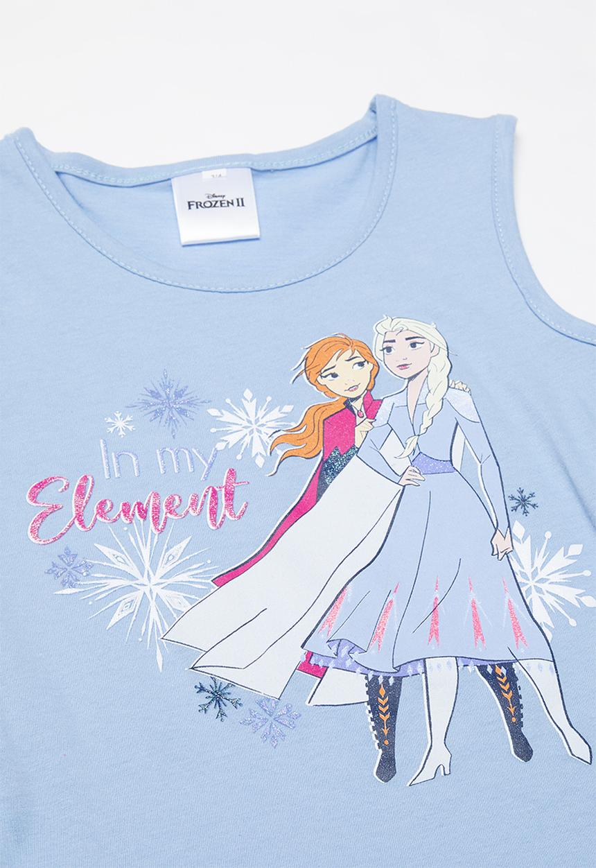 Pop Candy - Girls tie front frozen tee - blue