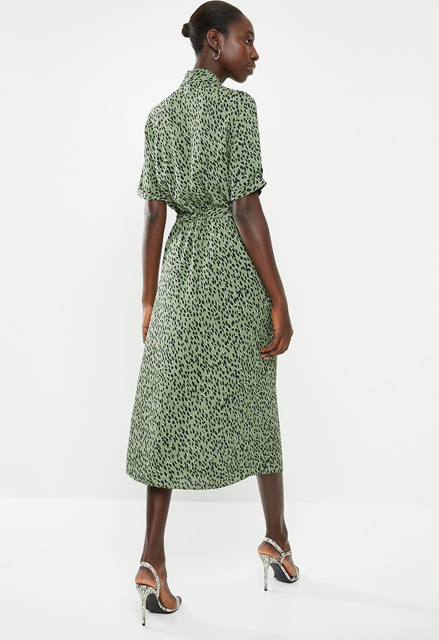 New Look - Elma drawstring dress - green