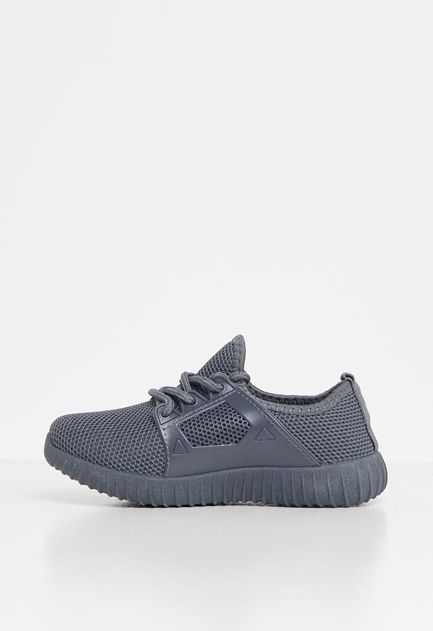 Pop Candy - Knit tie sneaker - grey
