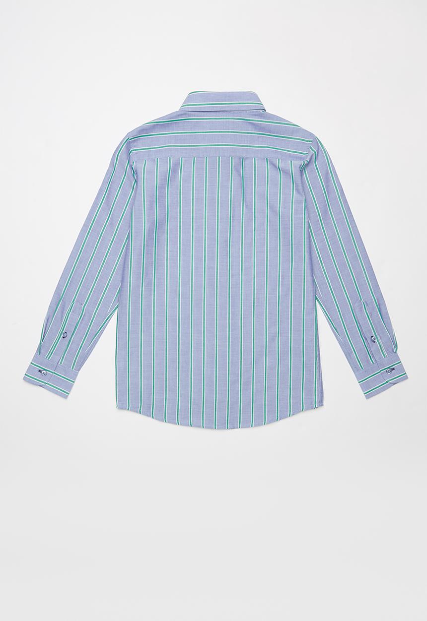 POLO - Boys brandon long sleeve striped shirt - blue