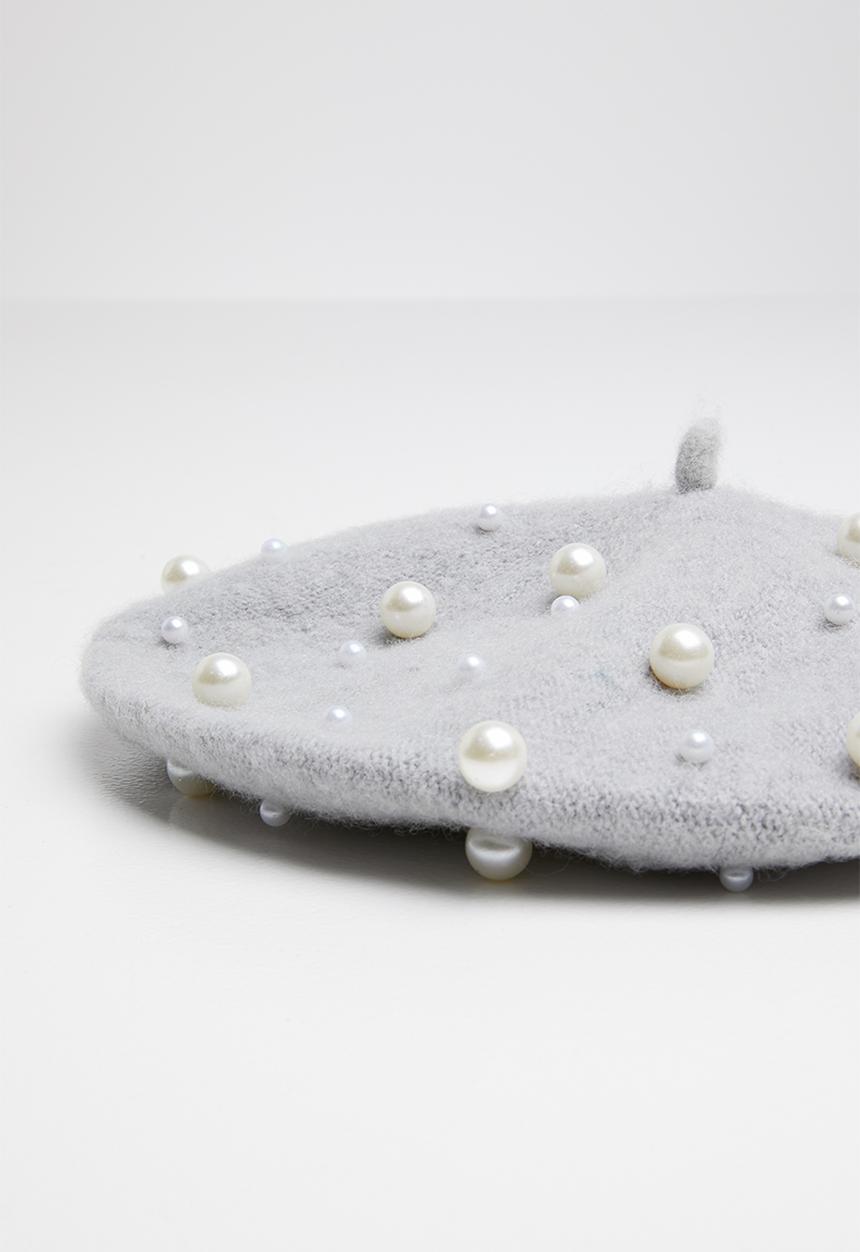 Superbalist - Faux pearl beret - grey