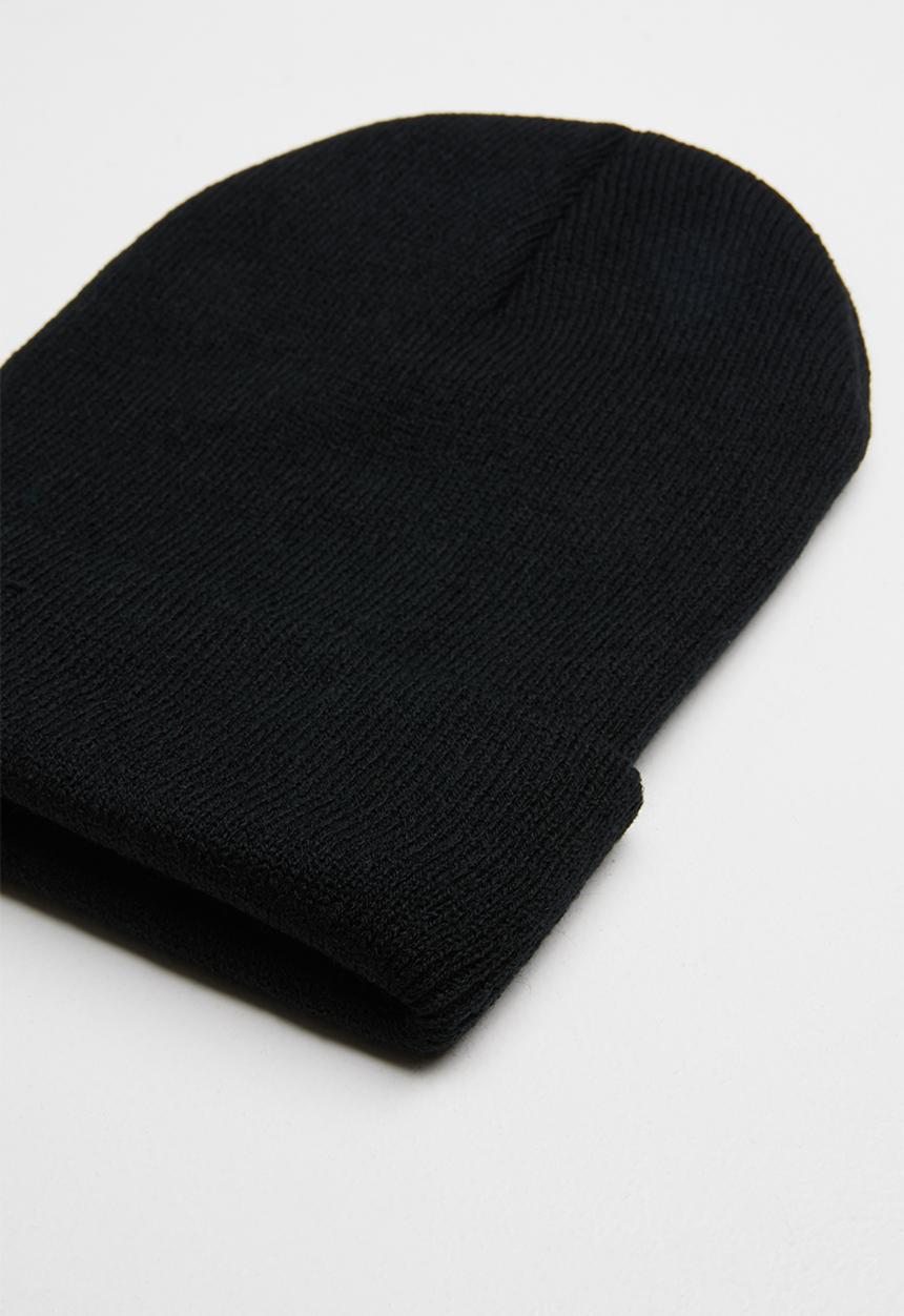 Superbalist - Ribbed knit beanie - black