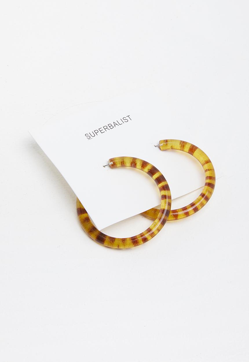 Superbalist - Resin hoops - brown