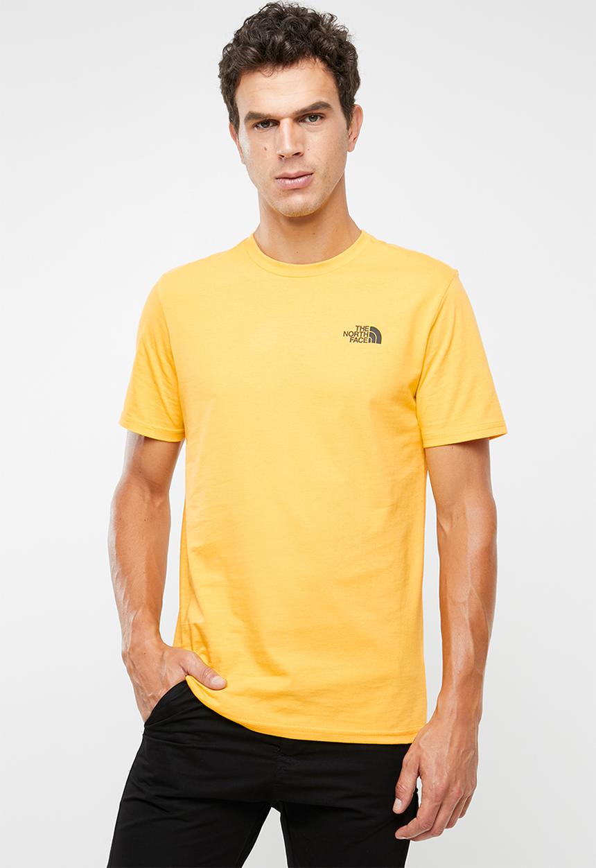 The North Face - Redbox logo short sleeve tee - yellow & black