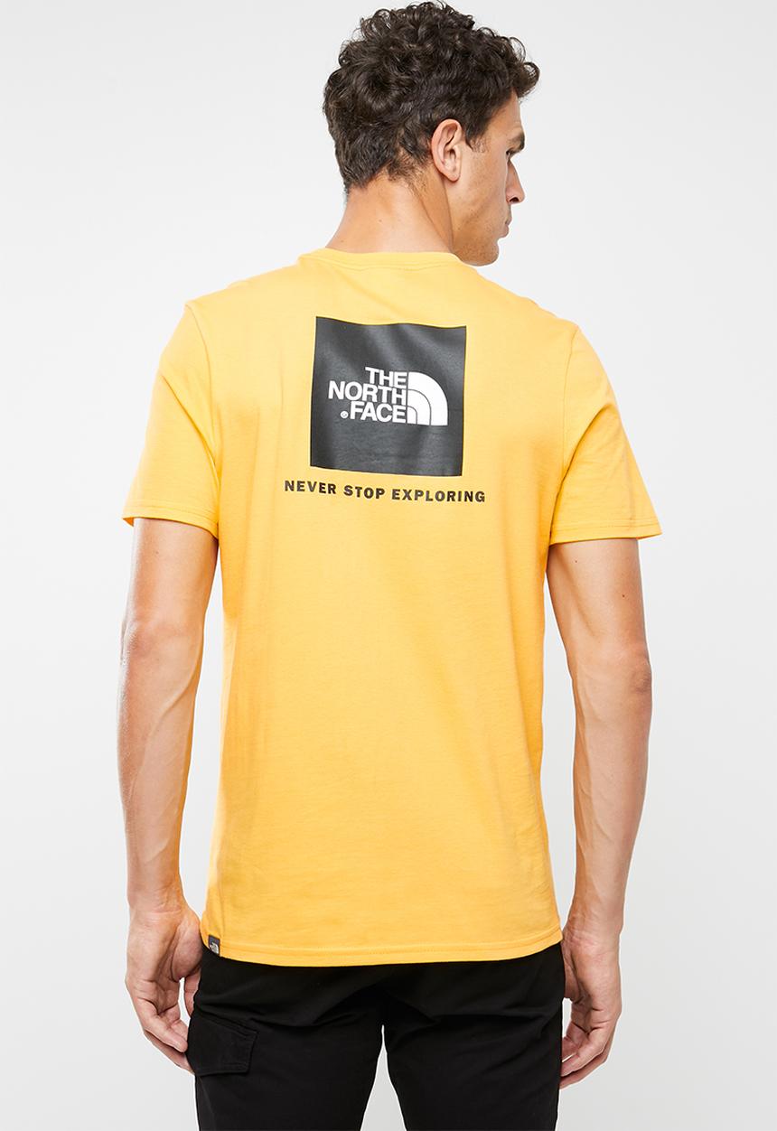 The North Face - Redbox logo short sleeve tee - yellow & black