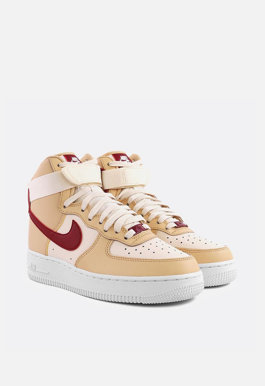 Nike - Air Force 1 High - white onyx / noble red-pale ivory-white