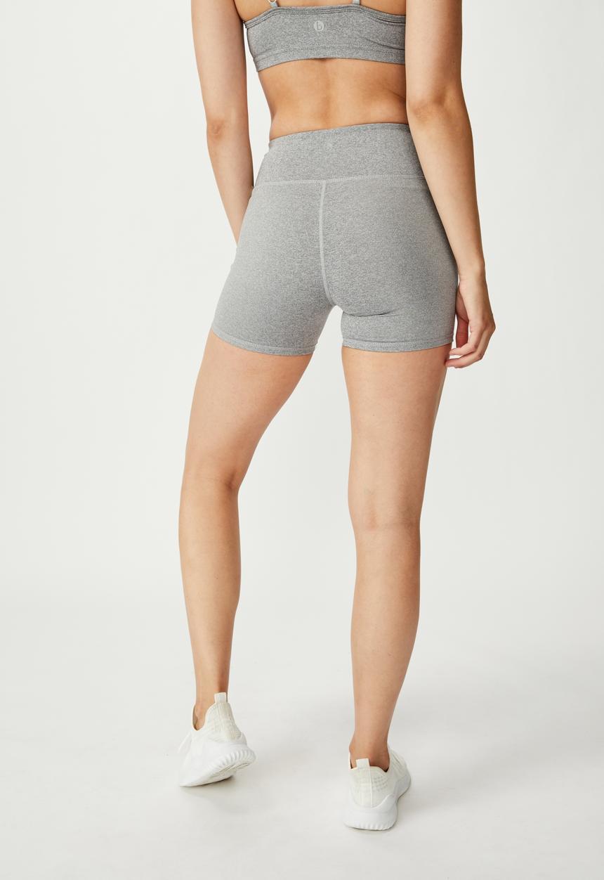 Cotton On - Highwaisted shortie short - mid grey marle