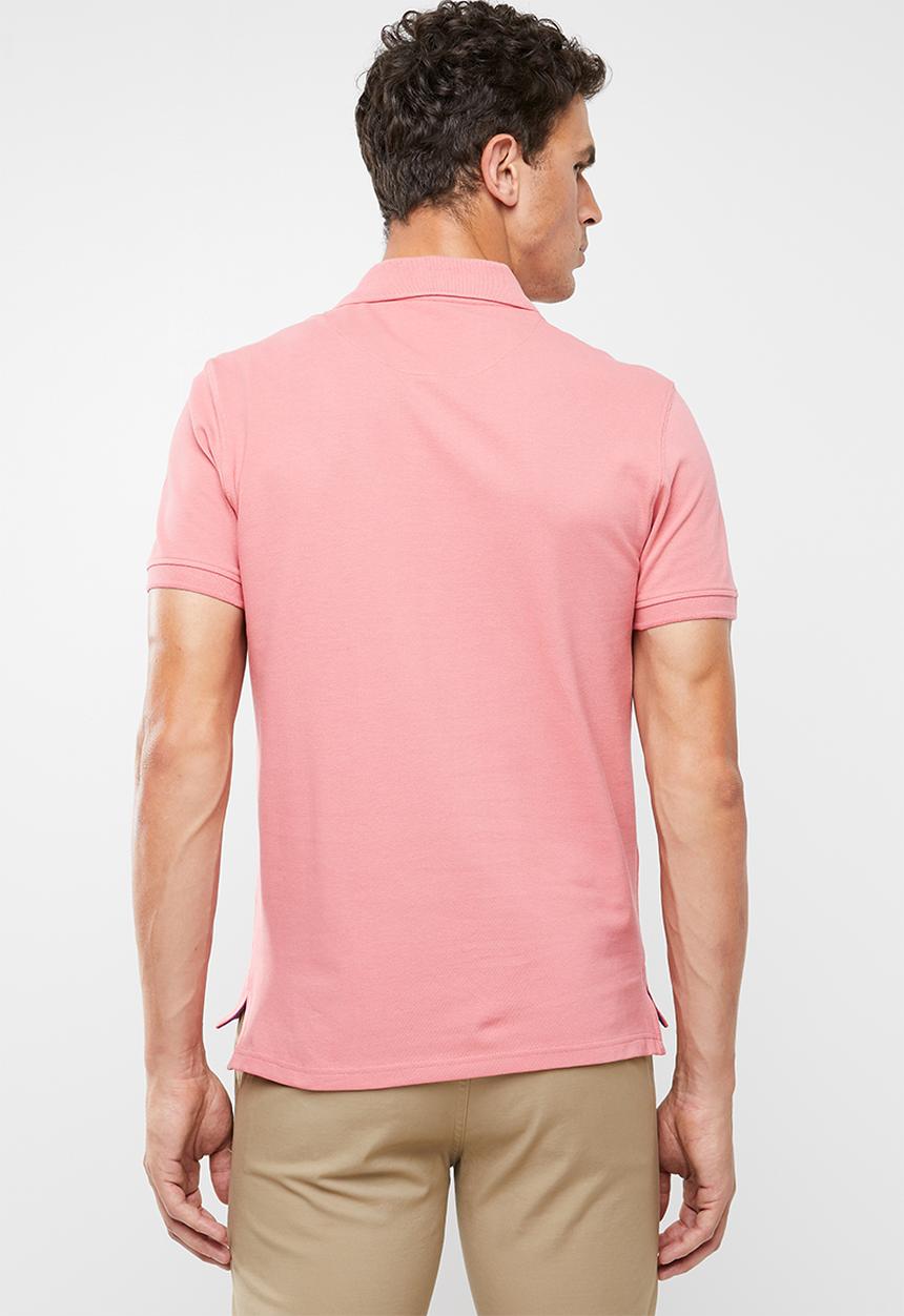 POLO - Carter custom fit short sleeve pique golfer - pink