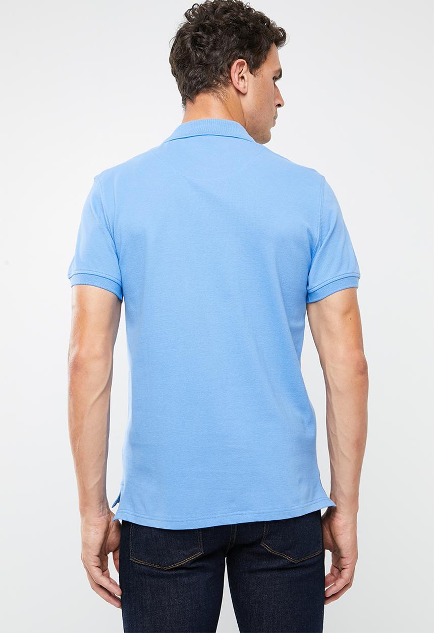 POLO - Polo riveria custom fit short sleeve golfer - blue