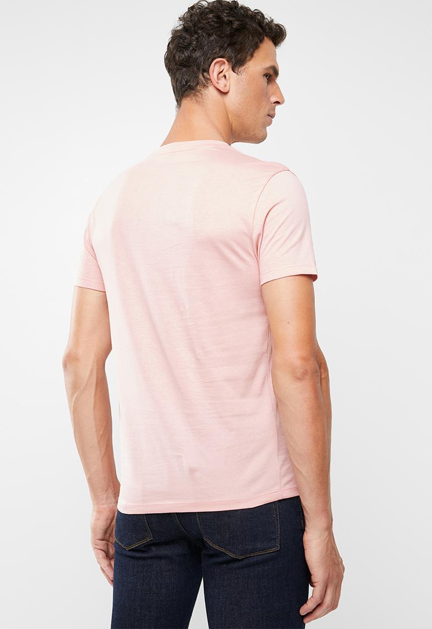 POLO - Michael plain V-neck short sleeve T-shirt - pink