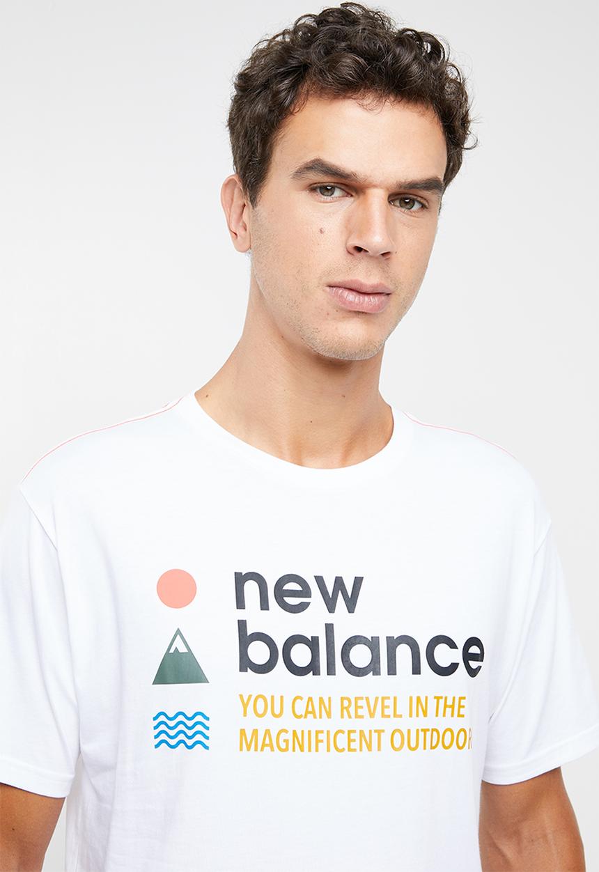 New Balance  - New balance athletics trail tee - white