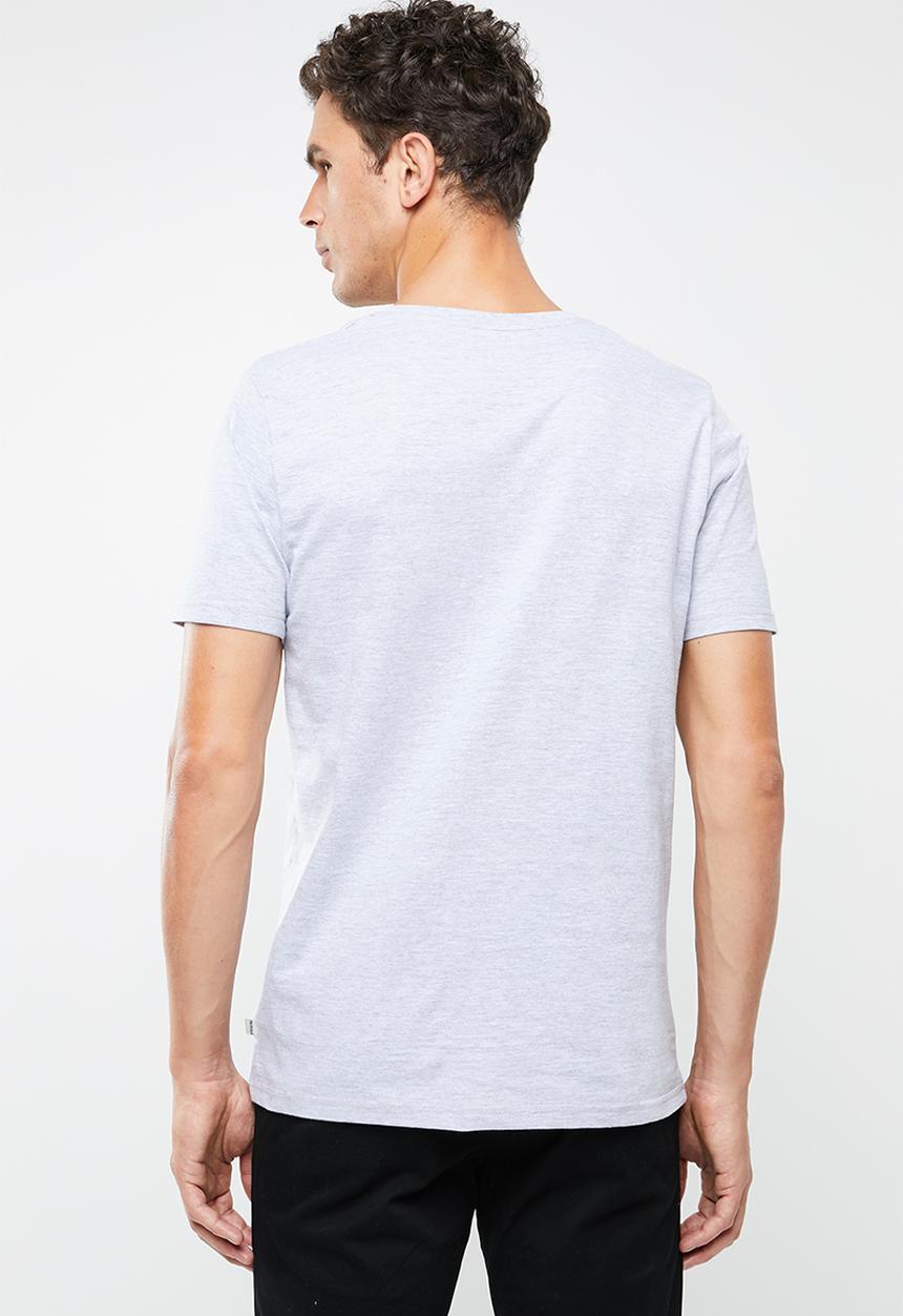 Pringle of Scotland - Callum V-neck short sleeve tee - grey