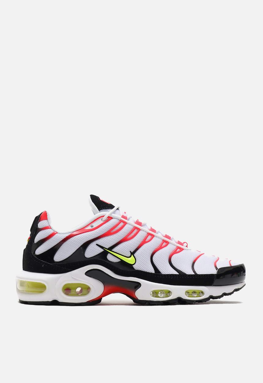 Nike - Air Max Plus - white/laser crimson-lemon venom-black