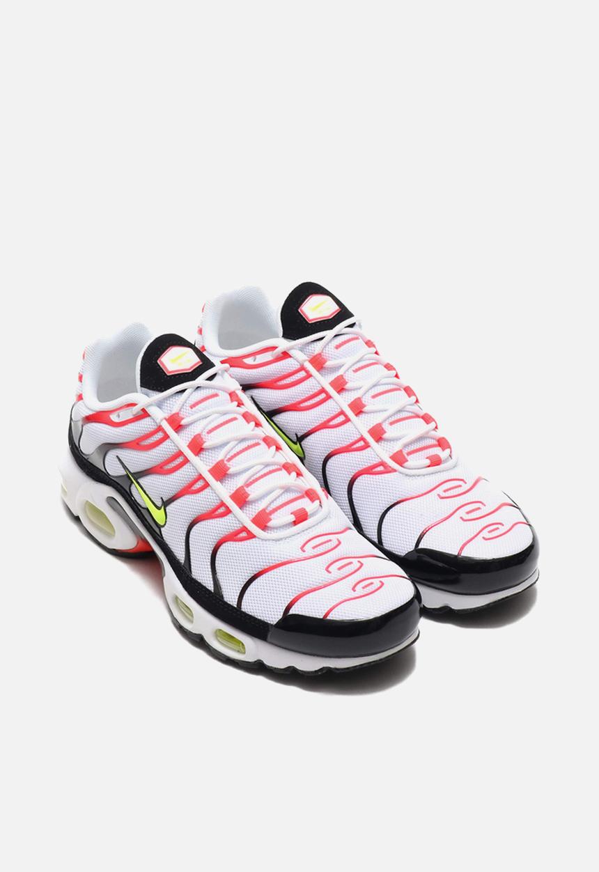 Nike - Air Max Plus - white/laser crimson-lemon venom-black