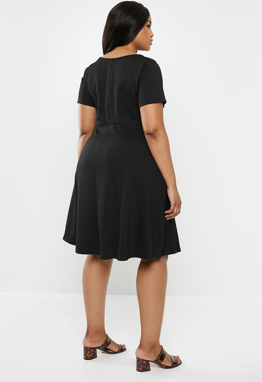 New Look - Curves button through dress - black