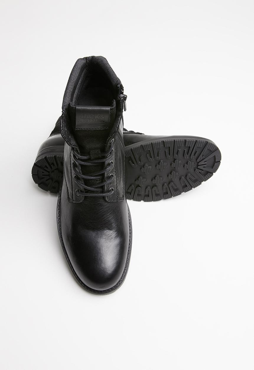 Jack & Jones - Zachary lace-up boot - black
