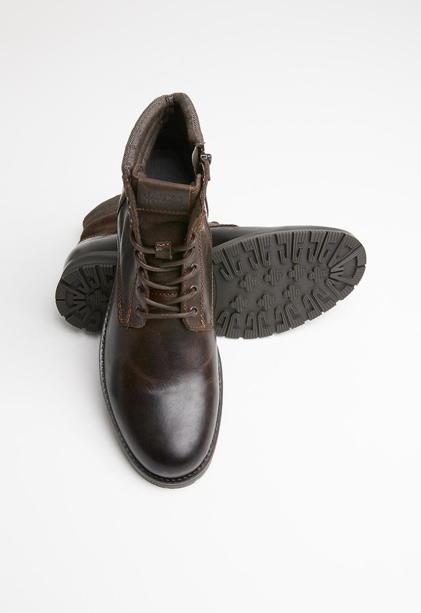 Jack & Jones - Zachary lace-up boot - brown