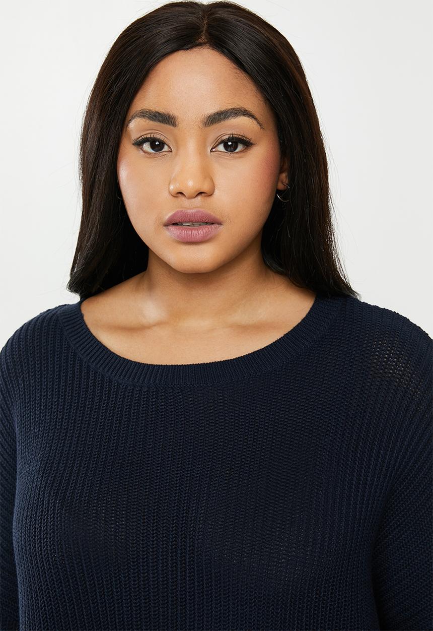 Carmakoma - Lobster long sleeve oversize pullover - navy 