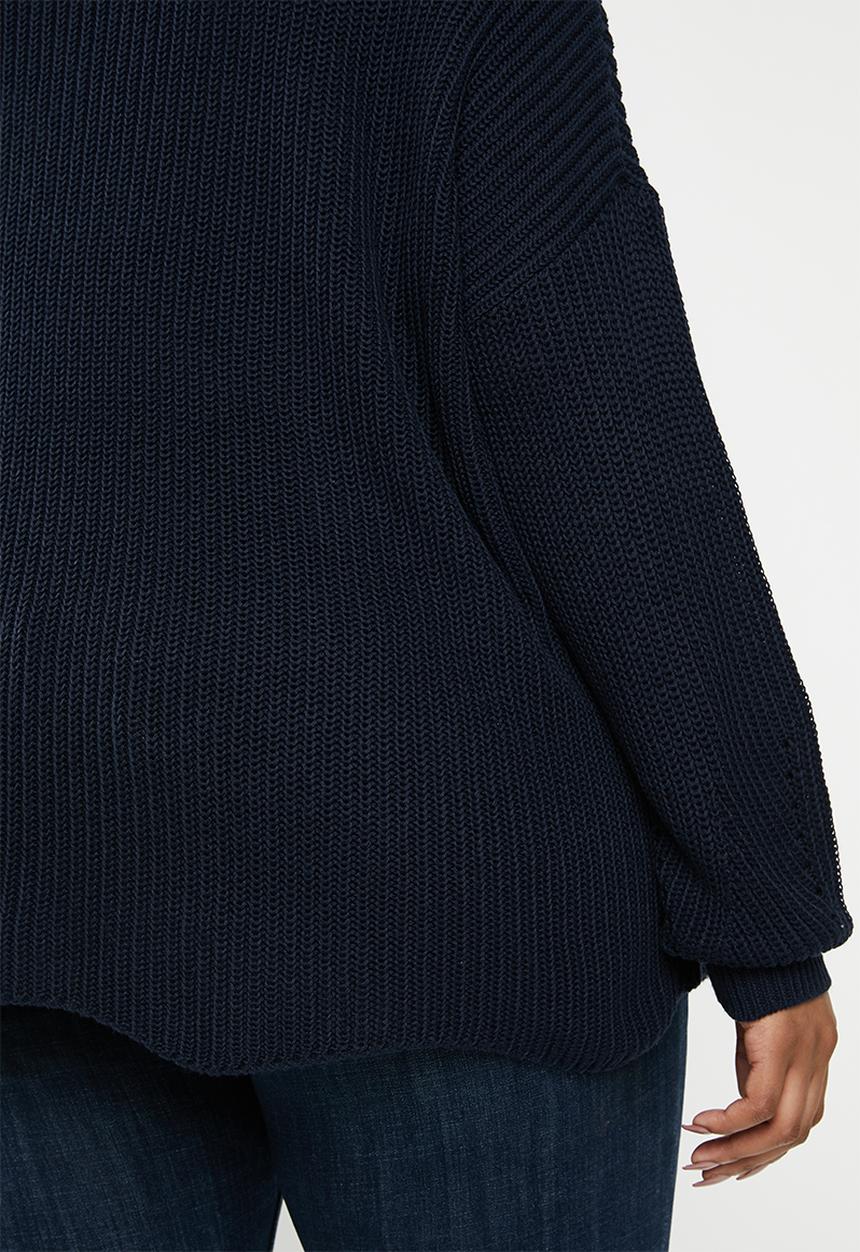 Carmakoma - Lobster long sleeve oversize pullover - navy 