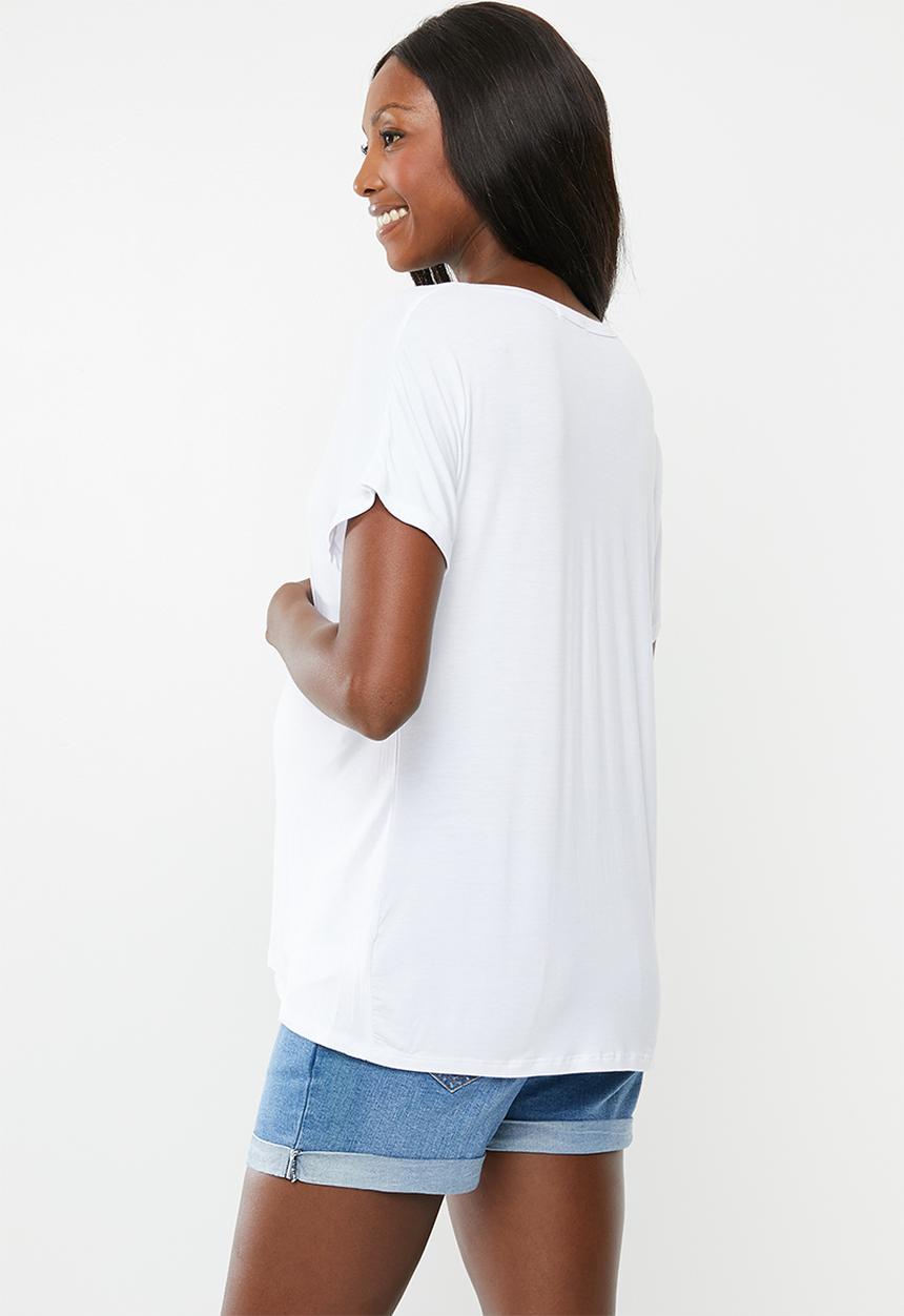 Cotton On - Maternity Karly short sleeve top - white
