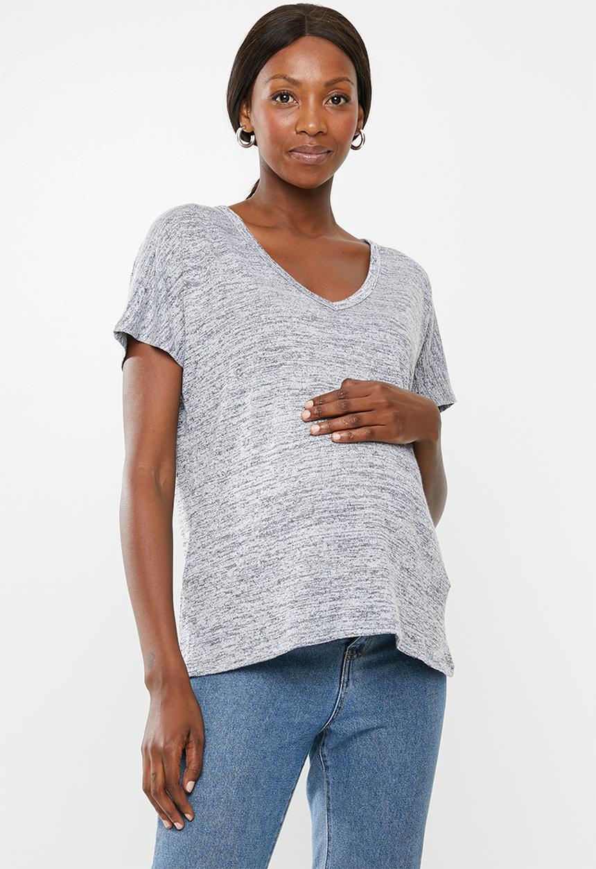 Cotton On - Maternity Karly short sleeve top - grey