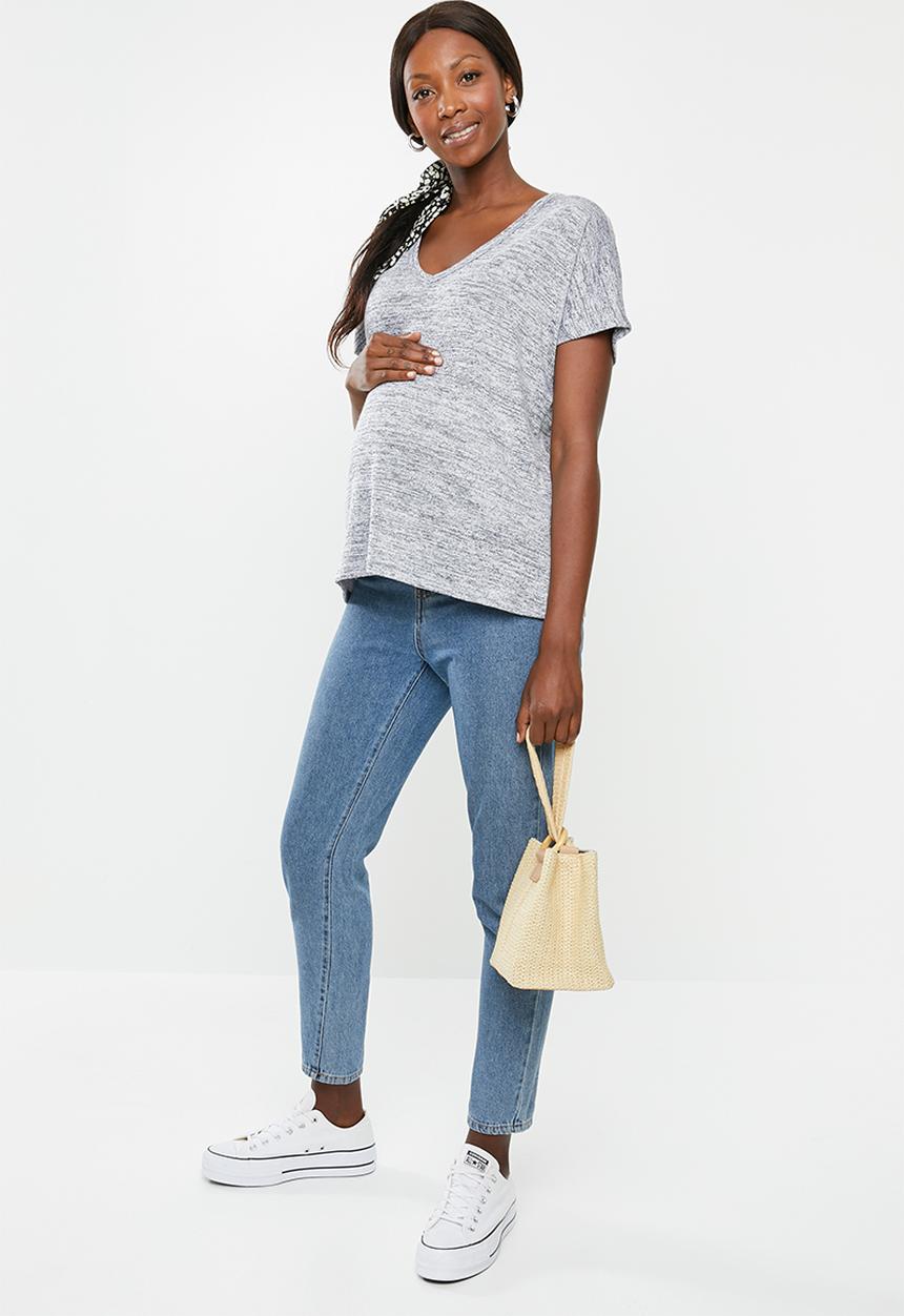 Cotton On - Maternity Karly short sleeve top - grey