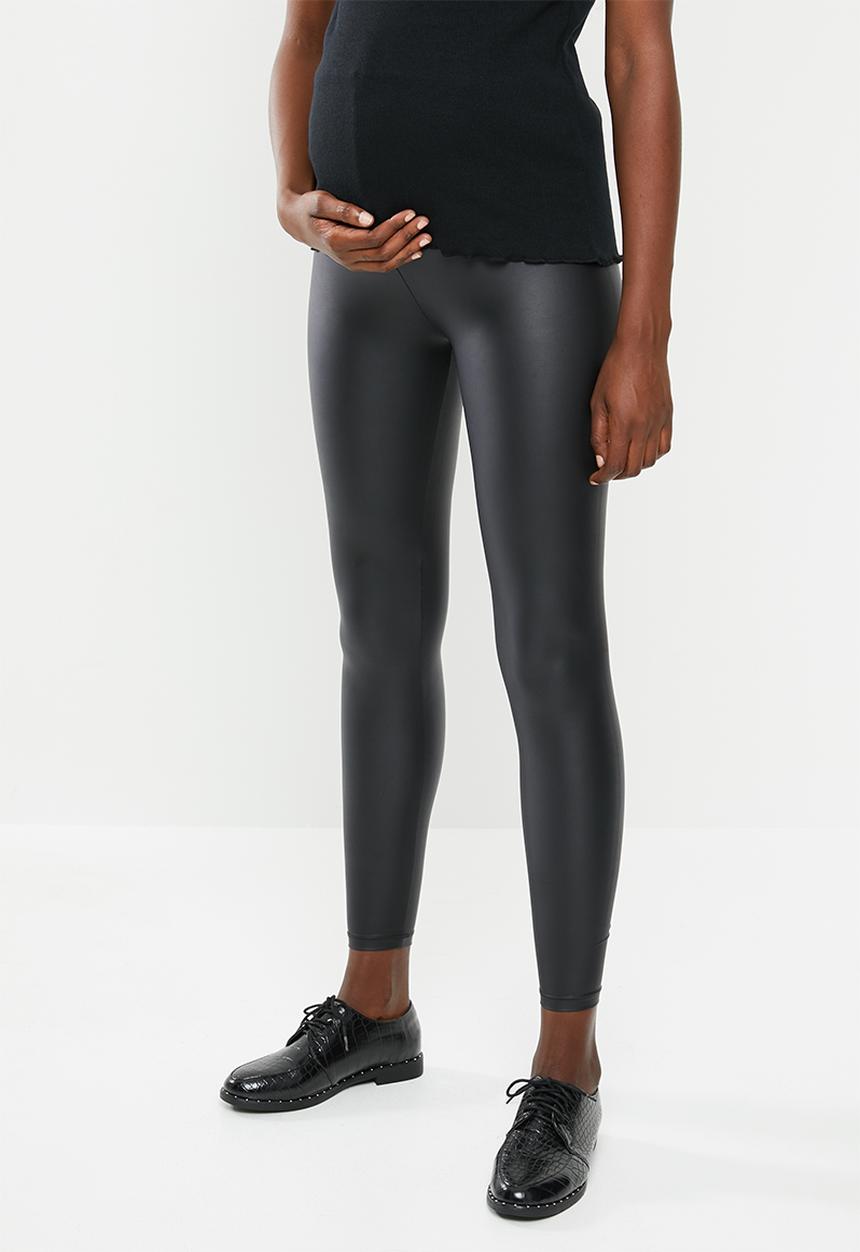 New Look - Maternity wet look leggings - black