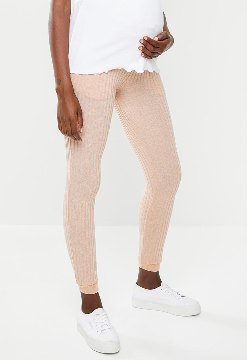 New Look - Maternity c&s rib knit jogger - pink