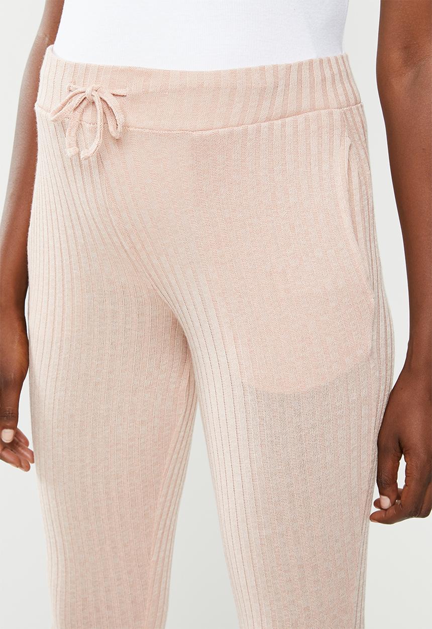 New Look - Maternity c&s rib knit jogger - pink