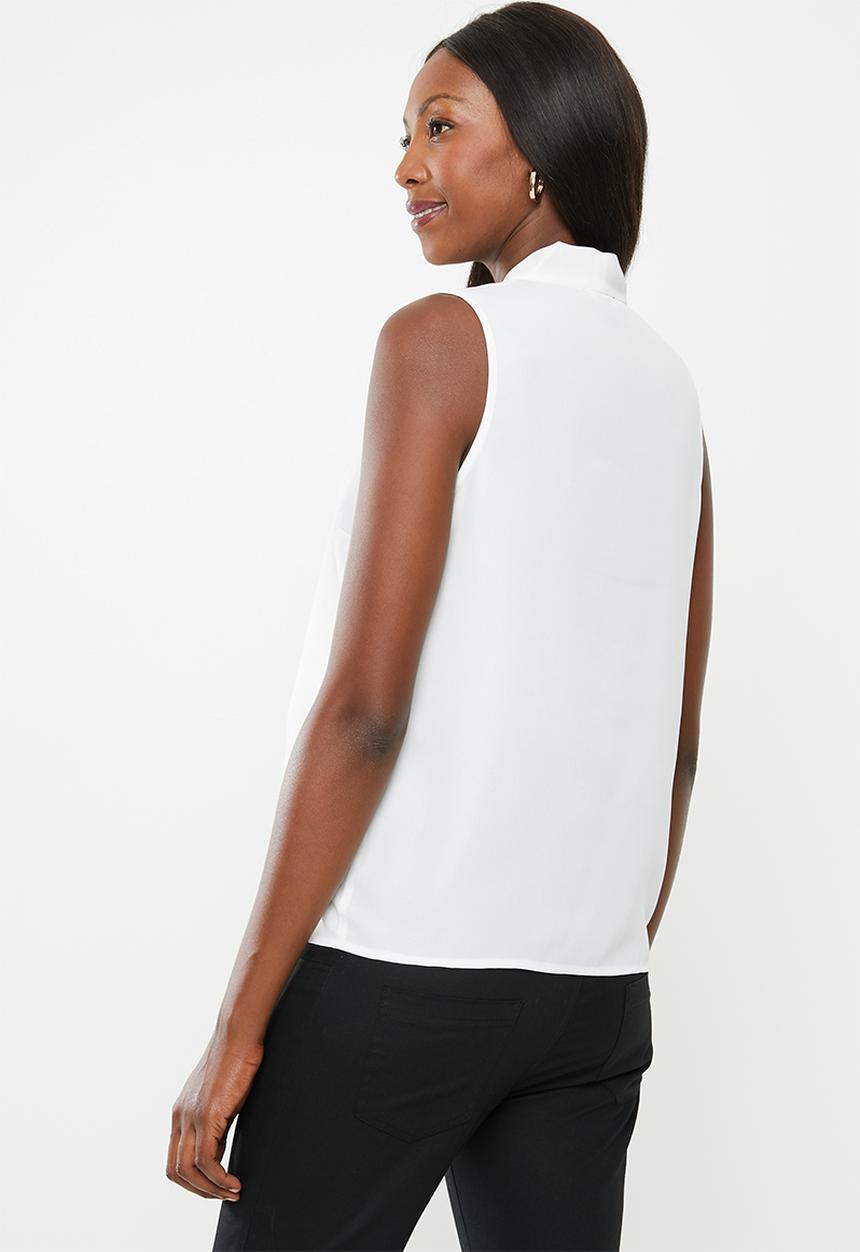 New Look - Maternity Eliza pussy bow blouse - white