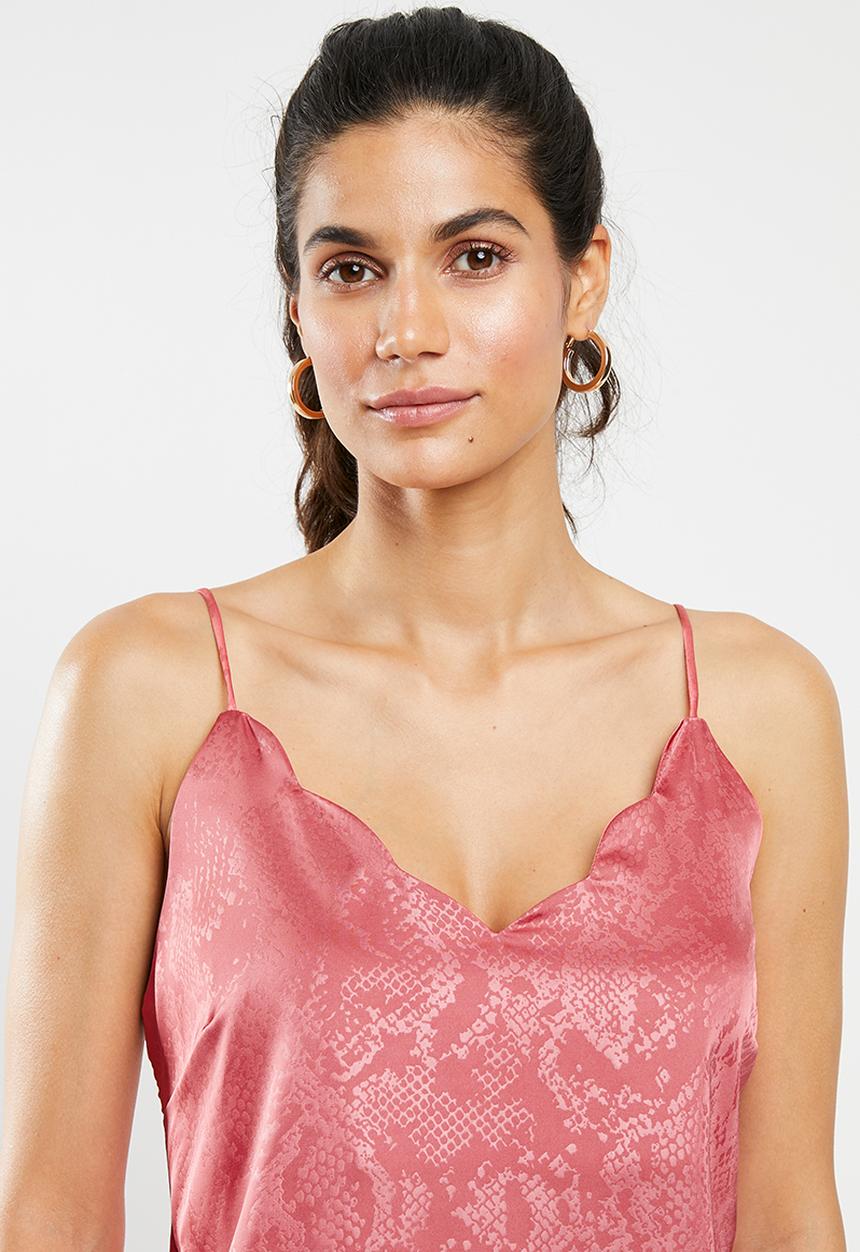 Glamorous - Scallop cami - pink