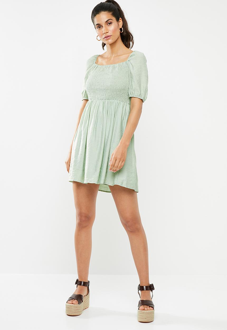 Glamorous - Puff sleeve dress - green