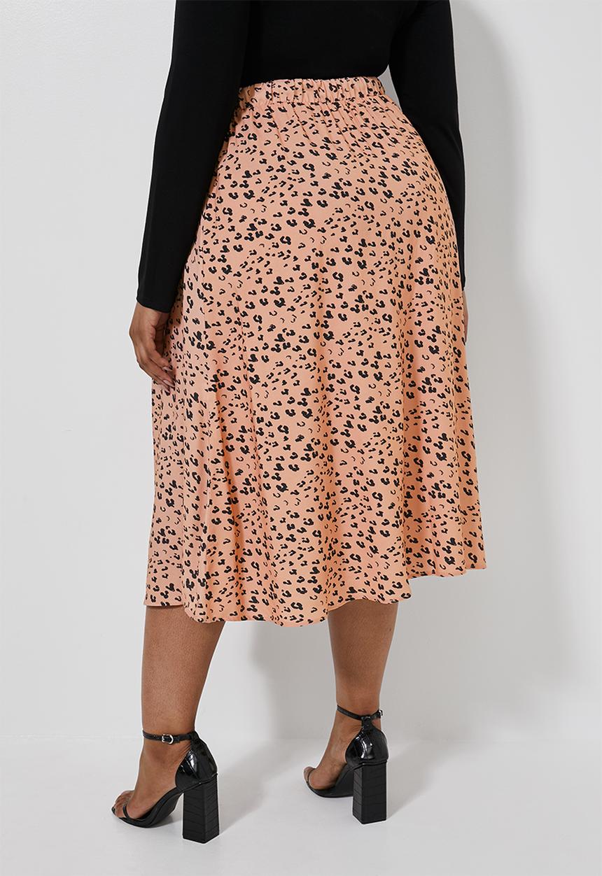 Superbalist - D-ring wrap skirt - peach & black