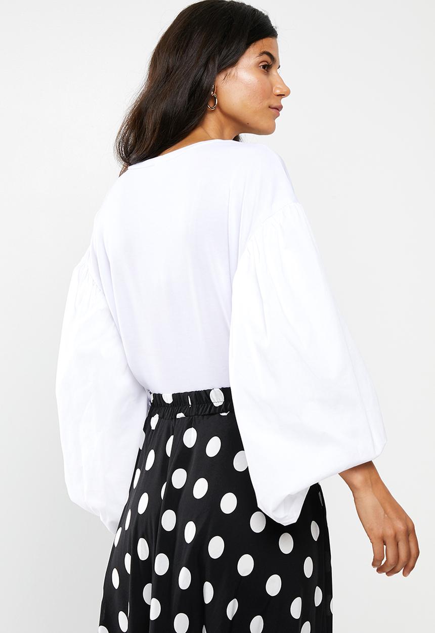 Me&B - Peplum blouse - white