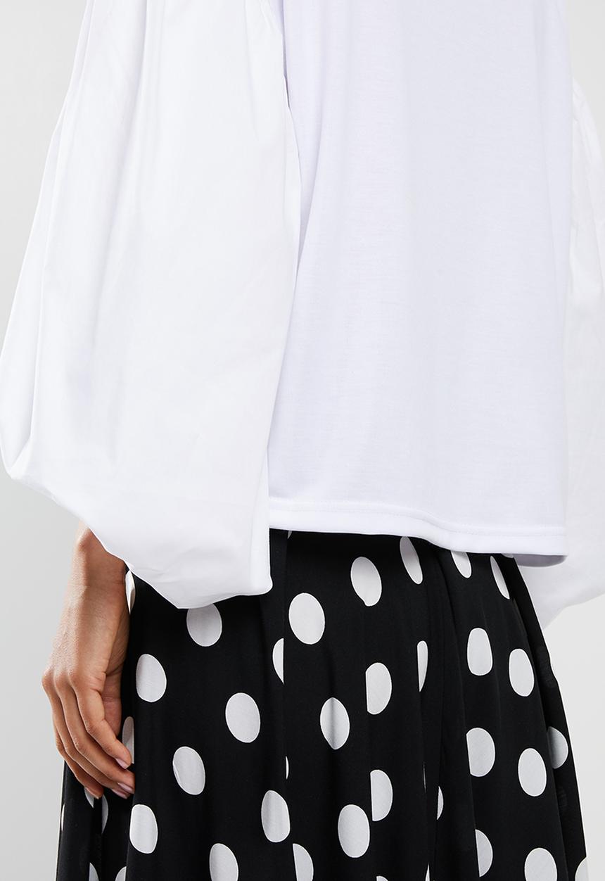 Me&B - Peplum blouse - white