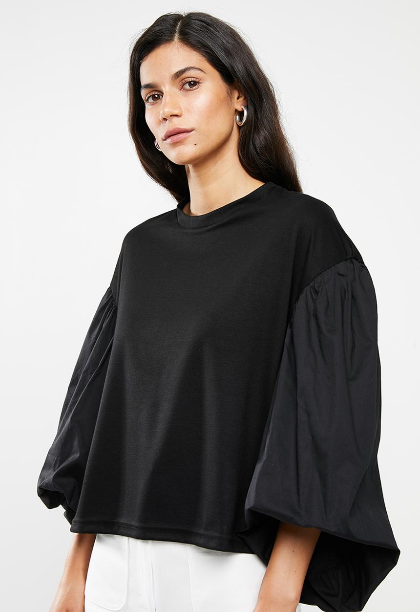 Me&B - Peplum blouse - black