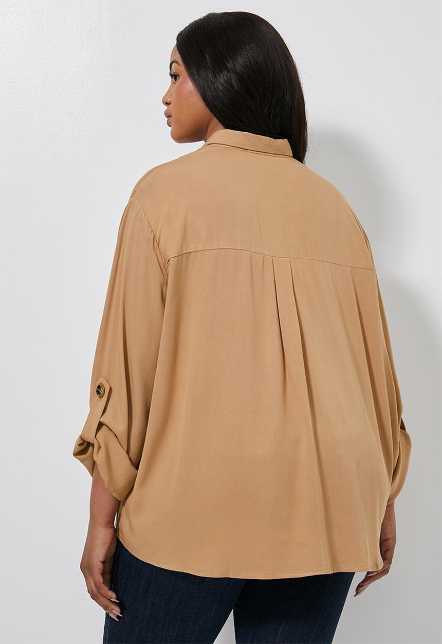 Superbalist - Notch neck shirt - beige