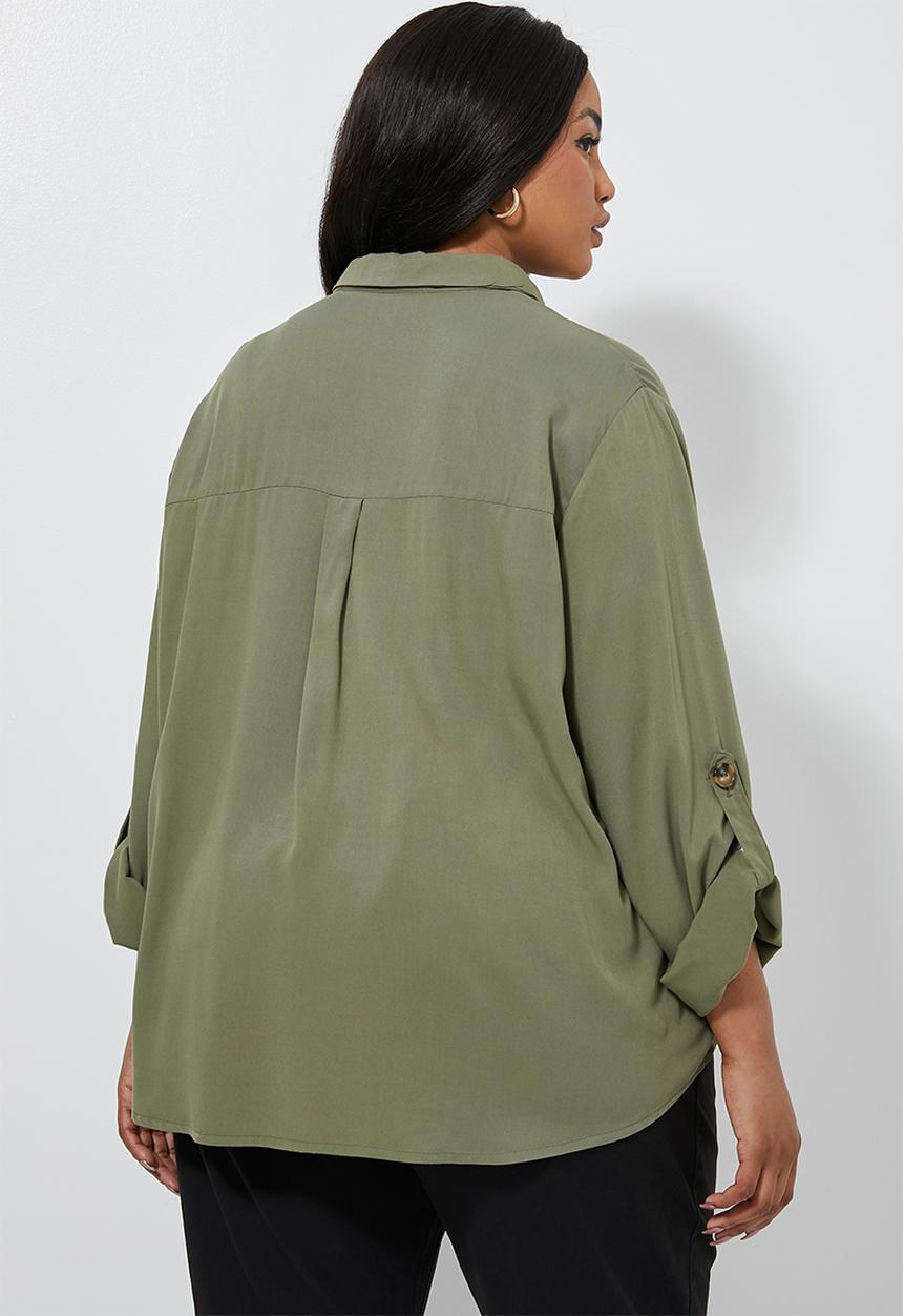 Superbalist - Notch neck shirt - khaki